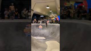 Greyson Beal pulls longest grind at redbull BowlBQue contest skateboarding skate [upl. by Llednahc]