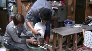 切込焼 加美町 Japanese Traditional pottery making a pottery 三浦征史陶房 Wheel Planters handmade [upl. by Uehttam402]