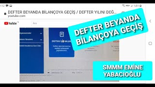 DEFTER BEYANDA BİLANÇOYA GEÇİŞ  DEFTER YILINI DEĞİŞTİRME  EMİNE YABACIOĞLU [upl. by Suh68]