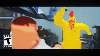 Peter Griffin vs The Giant Chicken Fight in Fortnite [upl. by Katerina194]