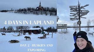 4 Days in LAPLAND  Day 2 Huskies forest trek amp exploring  Transun Search for the Northern Lights [upl. by Evelinn]