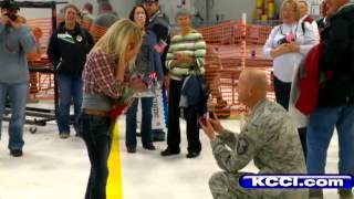 Airman surprises girlfriend on return home [upl. by Faubion]