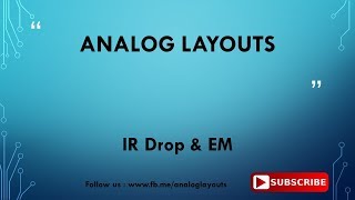 IR Drop amp EM  English Version [upl. by Aietal560]