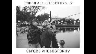 Street Photography Vlog Canon A1 x Ilford Hp5 [upl. by Novehs]