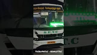 990 SETC VELLORE TO TENKASI KUTRALAMCON THIRUPATHI 🔁 SENKOTTAI NEAR KL BODERkutralam setcbus [upl. by Ahseetal60]