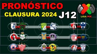 ⚽ El mejor PRONÓSTICO para la JORNADA 12 de la LIGA MX CLAUSURA 2024  Análisis  Predicción [upl. by Nrehtak]