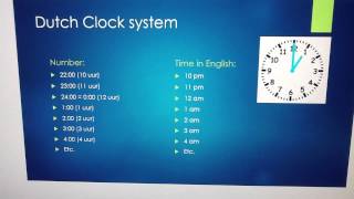 Learn Dutch Lesson 5 Time in Dutch [upl. by Eelyrag159]