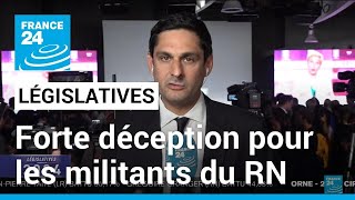 Forte déception pour les militants du Rassemblement National face aux résultats des législatives [upl. by Bast]