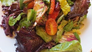 Low Fat Vegan No Oil Healthy Green Salad EASY [upl. by Paza]