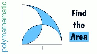 Puzzling Quarter Circle Area Problem Geometry [upl. by Mehta918]