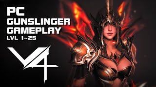 V4 PC Version  Gunslinger Gameplay  lvl 125  Mobile amp PC  F2P  KR [upl. by Annauqahs]