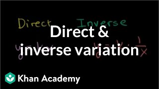 Direct and inverse variation  Rational expressions  Algebra II  Khan Academy [upl. by Rance528]