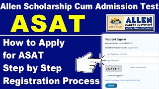 How to Apply for ASAT 2024 ALLENCareerInstituteofficial Kota  Toppers Talk [upl. by Yentruocal172]