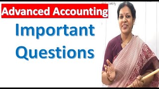 Advanced Accounting  Important Questions [upl. by Nywled]