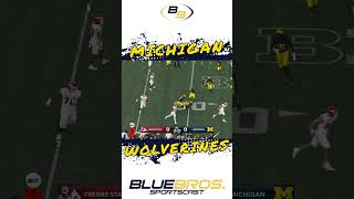 Zeke Berry INTERCEPTION vs Fresno St collegefootball letsgoblue goblue [upl. by Elston]