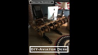 DIY Wooden Aviator Style Desk [upl. by Macintyre]