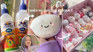 ✨How I make my own diy AIR DRY CLAY at home Basic tutorial  small tips aka cold porcelain clay [upl. by Kcirddot]