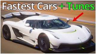 Forza Horizon 5  Top 5 FASTEST Cars WITH TUNES Best Top Speed Car FH5 [upl. by Bullen664]