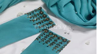 Sleeve design for kurti salwarbeadwork sleeve with normal needle [upl. by Uria]