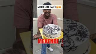 Mehendi Cake 😍 cakevideos cake trufflecake truffle croissant chocolatecake cakedecoration [upl. by Annasoh]