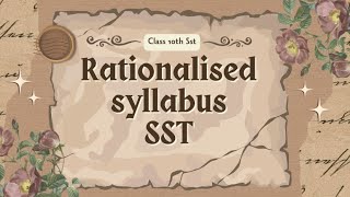 • Rationalised syllabus• Class 10th Sst • Jkbose• [upl. by Leduar372]