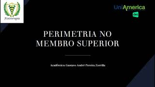 Perimetria de membros superioresfisioterapia 3°Período [upl. by Rimahs]