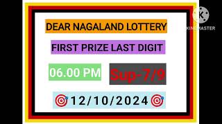 Nagaland State Lottery Sambad 121024 First Prize Last Digit Number Lottery Target Number [upl. by Petuu]