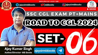 SSC SET 06  ROAD TO SSC CGL 2024 🔥 PYQ ENGLISH PRACTICE  TARGET SELECTION  AJAY SIR  MB BOOKS [upl. by Luapleahcim35]