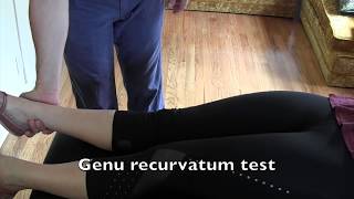 Genu Recurvatum Test [upl. by Rosalee60]