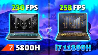 i7 11800H vs Ryzen 5800H Laptop with RTX 3060  Gaming Benchmark Test in 8 Games [upl. by Tollman]