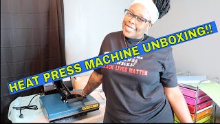 HEAT PRESS MACHINE UNBOXING  FIRST PROJECT FancierStudio [upl. by Oakes285]