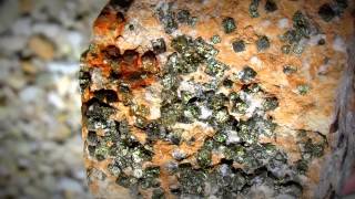 Chalcopyrite Copper Ore Crystals in Nevada Copper Mine 2 [upl. by Anekahs438]