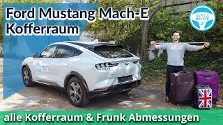 Alle Kofferraum und Frunk Abmessungen  FORD MUSTANG MACHE [upl. by Bouton]