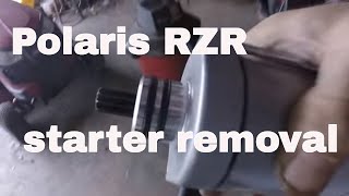 POLARIS RZR STARTER REMOVAL [upl. by Harlene204]