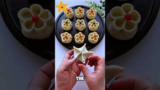 Flower Shaped Stuffed Dough A Beautiful Bake food youtubeshorts [upl. by Anibas505]