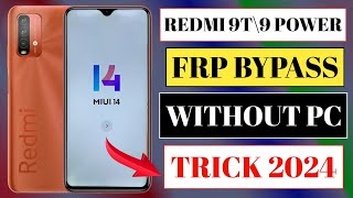 Redmi 9 Power Frp Bypass  Redmi 9t Frp Bypass  Redmi 9 Power Frp Bypass MIUI 14 [upl. by Aerdnac]