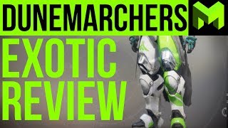 Destiny 2 DuneMarchers Exotic Review Improve your titan mobility [upl. by Adliw384]