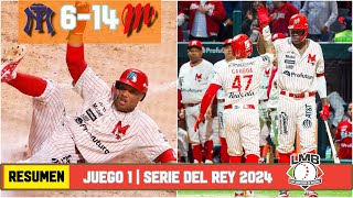 DIABLOS ROJOS pegó primero vs SULTANES DE MONTERREY en Juego 1 de la Serie del Rey  Resumen [upl. by Dyanna949]