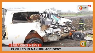 BREAKING NEWS 8 people killed after a private van rammed into a stalled truck in Nakuru [upl. by Eittam]