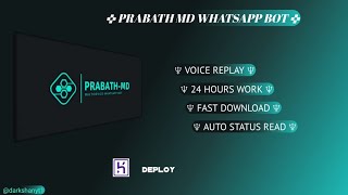 how to create prabath md whatsapp bot  deploy heroku  24×7 work ✅ [upl. by Ankeny]