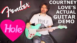 Courtney Love Actual Fender Venus Green Guitar Demo [upl. by Nosirrag]