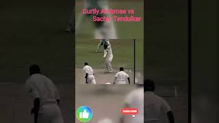 Curtly Ambrose vs Sachin Tendulkar🏏🥵 youtubeshorts sachintendulkar curtlyambrose cricket [upl. by Korenblat]