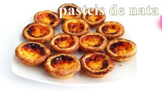 receita de pastéis de nata portugueses  canal chantilly com chocolate [upl. by Etnasa]