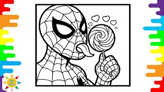 Spiderman Coloring Pages  SpiderMan Markers Coloring  drawandcolortv [upl. by Eiznil768]