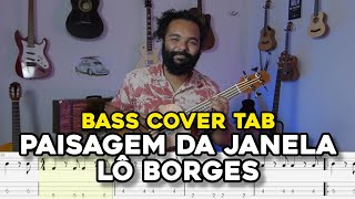 Paisagem Da Janela  Lô Borges  Bass Cover com TAB  Aula De Baixo  Ukebass [upl. by Nal]