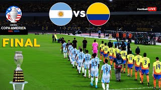 Argentina vs Colombia  Final Copa America 2024 USA  Full Match All Goals  Realistic PES Gameplay [upl. by Airliah]