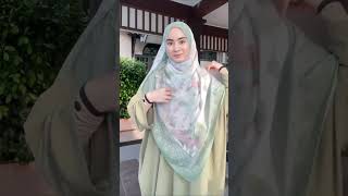 BAWAL SHAWL Tutorial  Cara Pakai Tudung Bawal Shawl Raya Trend Terkini [upl. by Eremahs]