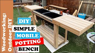 Simple DIY Potting Bench 2021 [upl. by Annah783]