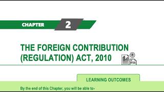 FCRA Revision for SPOM foreign contribution regulation act 2010 [upl. by Nnaer305]