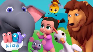 Sons des animaux pour enfants  Chanson sur les animaux pour bébé  HeyKids en Français [upl. by Mokas366]